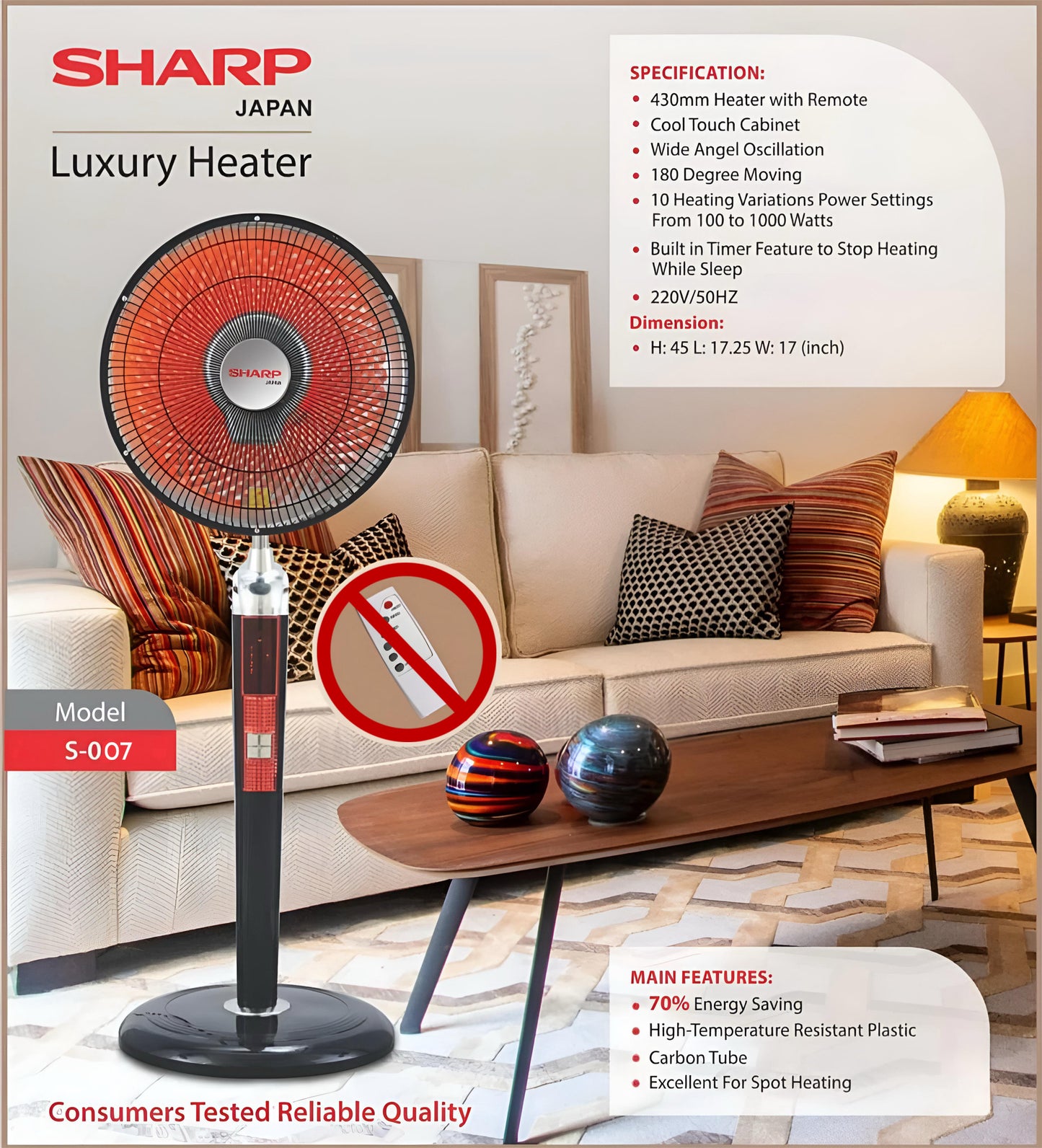 Sharp Sun Heater Manual S-007